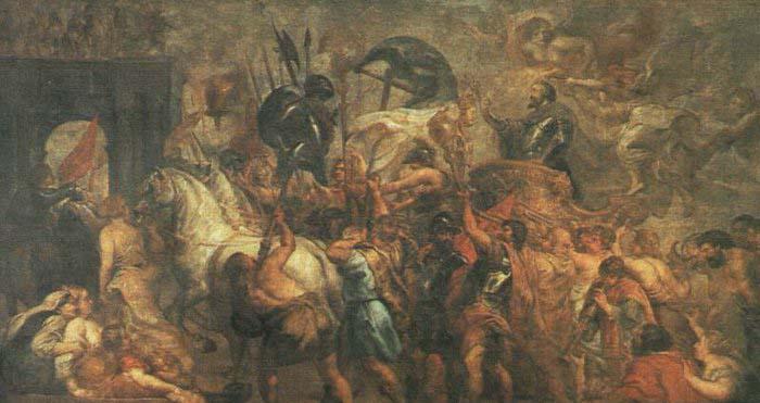 RUBENS, Pieter Pauwel Triumphal Entry of Henry IV into Paris China oil painting art